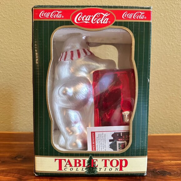 Coca-Cola Table Top Collection 1998 Polar Bear & Vending Machine Ornament Mercur - Picture 4 of 8